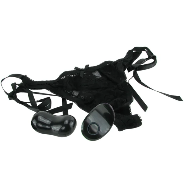 Remote Control 10 Function Little Black Panty - Thong