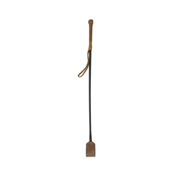 Ouch Pain Unique Italian Leather Riding Crop - Brown Distressed Leather