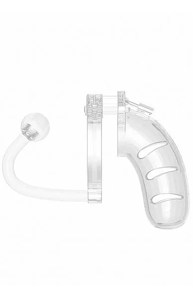 Mancage Chastity Cock Cage With Butt Plug #11 Clear Medium