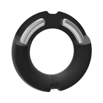 Kink Silicone Covered Metal Cock Ring 50mm Black