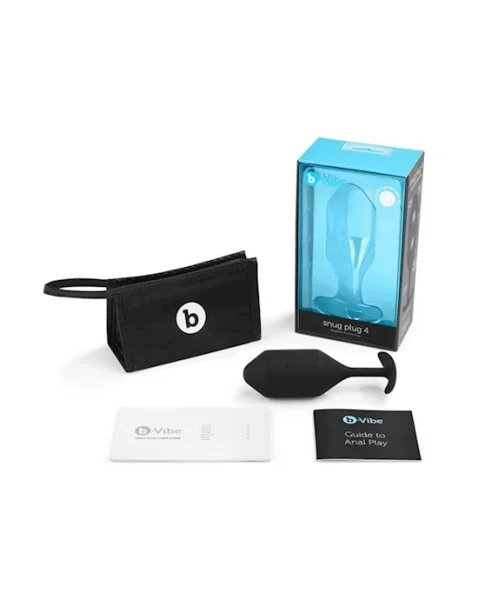 B-vibe Snug Plug 4 - Black - 5.2 Inch