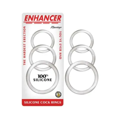Enhancer Silicone Cockrings Clear Set Of 3