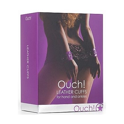 Leather Cuffs Purple
