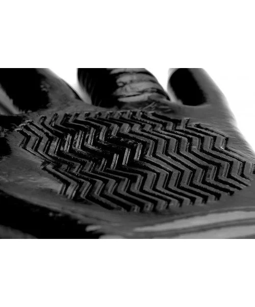 Pleasure Fister Extra Long Textured Fisting Glove Black