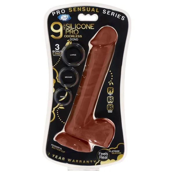 Cloud 9 Pro Sensual Premium Silicone 9 Inch Suction Cup Dildo - Chocolate
