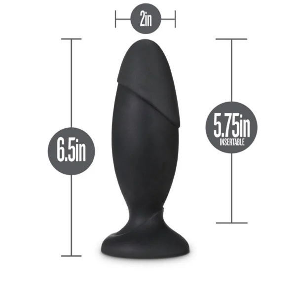 Anal Adventures - Platinum - Silicone Rocket Plug - Black