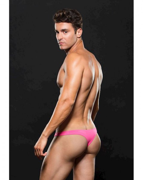 Microfiber Lowrise Laceup Thong L X - Pink