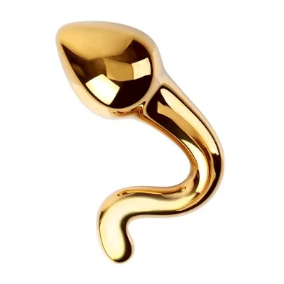 Lucent Golden Glass Butt Plug