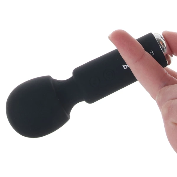4.5" Power Wand Rechargeable Silicone Wand Style Massager By Bodywand - Black