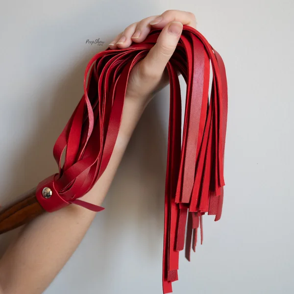 Wooden Handle Leather Flogger — image 23 of 25