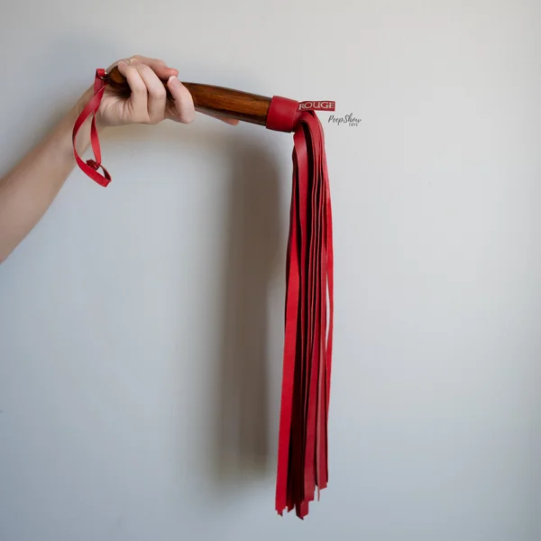 Wooden Handle Leather Flogger — image 5 of 25