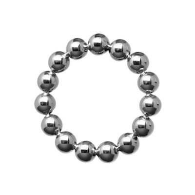 Meridian 175 Inch Stainless Steel Beaded Cock Ring Silver
