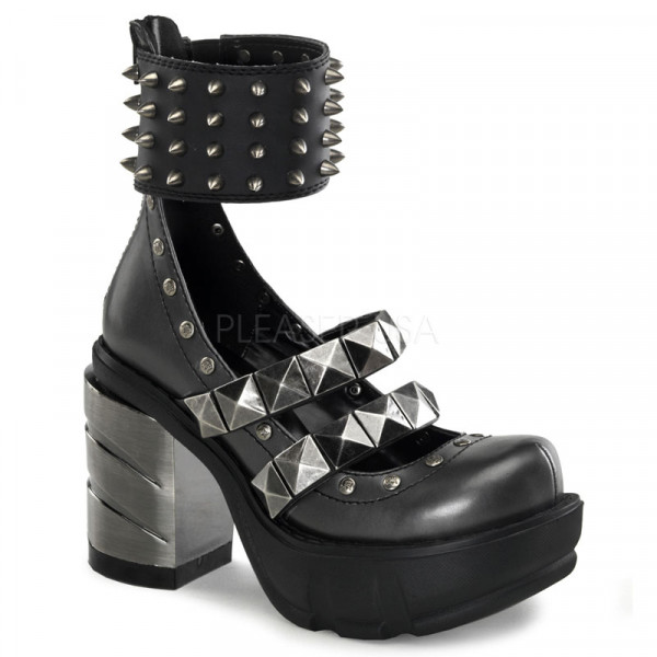 SINISTER-62 - 3 1/2" Chromed ABS Heel, 1 1/2" Moulded Pu PF Shoe