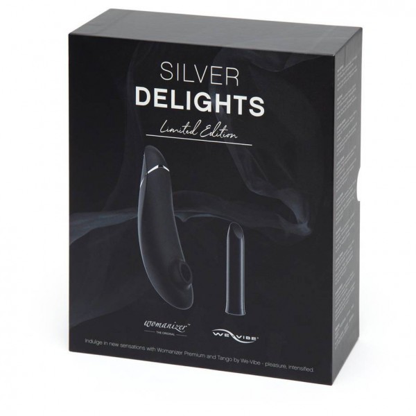 Womanizer Silver Delights Collection Premium Clitoral Stimulator & Tango Mini Vibrator