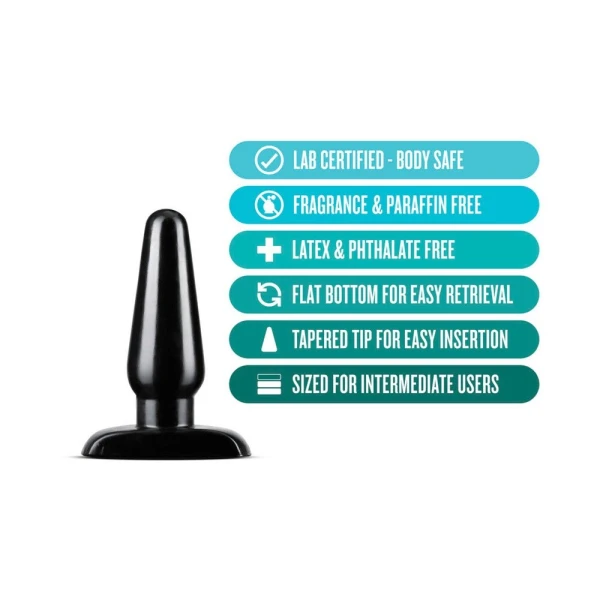 Blush Anal Adventures Basic Anal Plug - Medium Black