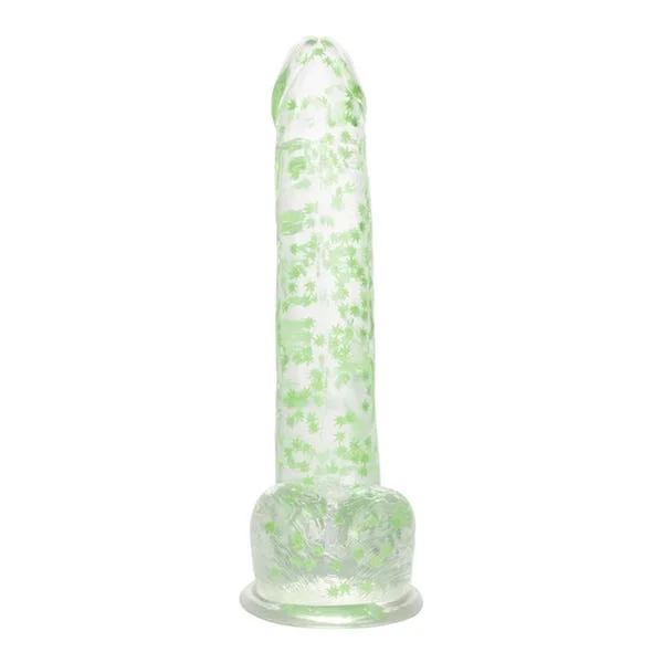 CalExotics Naughty Bits I Leaf Dick Glow-in-the-Dark Weed Leaf Dong
