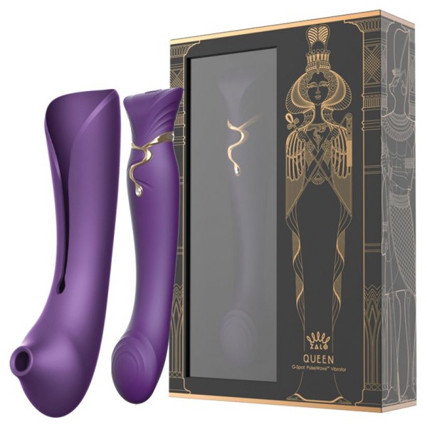 QUEEN SET By Zalo G-spot PulseWave Vibrator with Suction Sleeve