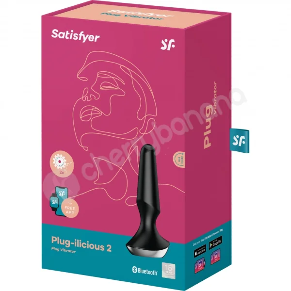 Satisfyer Plug-Ilicious 2 Black 5.3" Vibrating App Controlled Butt Plug