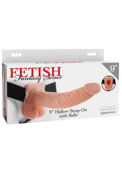 Fetish Fantasy 9 Inch Hollow Strap-On with Balls