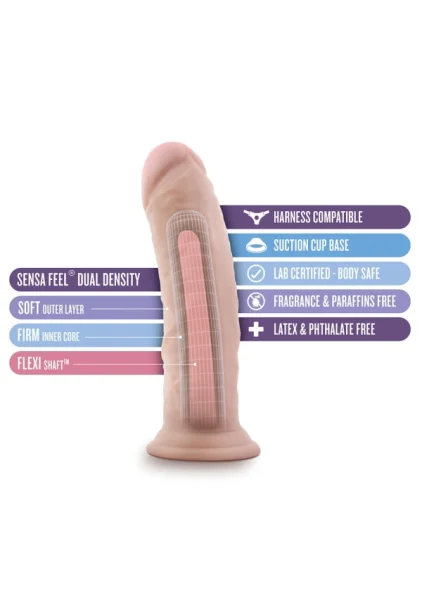Au Naturel - 8" Dildo with Suction Cup