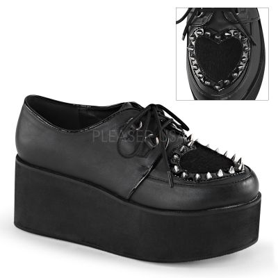 2 3 4 inches PF w Heart Cutout D Ring Lace Spikes Detail