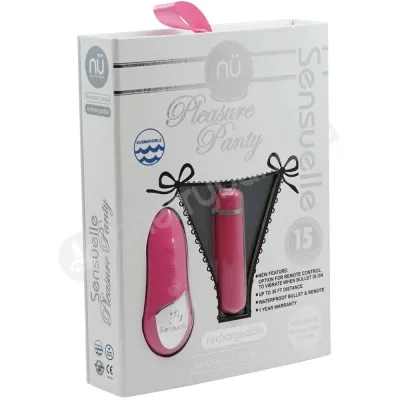 Nu Sensuelle Pleasure Panty Pink Bullet With 2 In 1 Vibrating Remote One Size Fits Most Panties