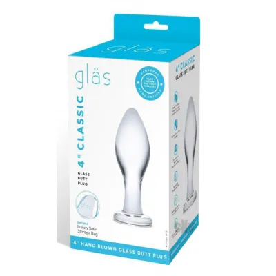 4 In Classic Glass Butt Plug