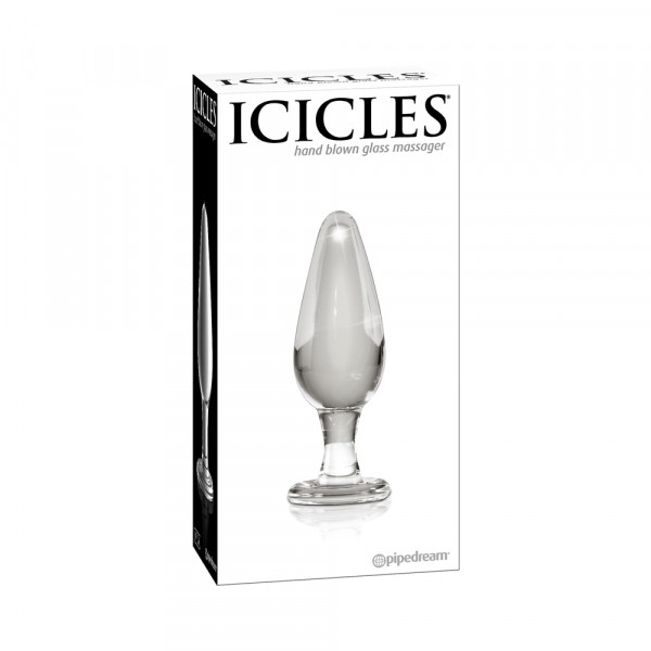 Icicles No 26 Glass Butt Plug Clear