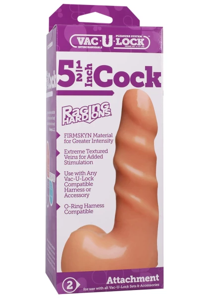 Doc Johnson Vac-U-Lock 5.5" Raging Hard-On Cock