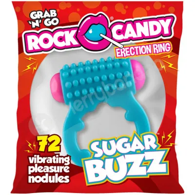 Rock Candy Sugar Buzz Blue Single Speed Vibrating Cock Ring