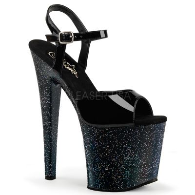 7 1 2 inches Heel 3 1 2 inches PF Ankle Strap Sandal W Glitters