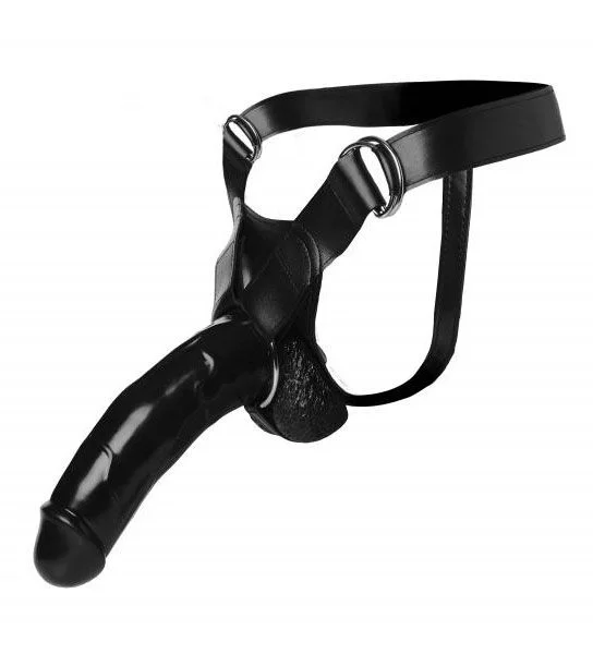 Master Seriers Infiltrator 2 Hollow Strap On Black 9 Inch Dildo