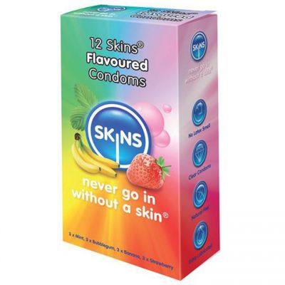 Skins Assorted Flavour Condoms 12 Pack