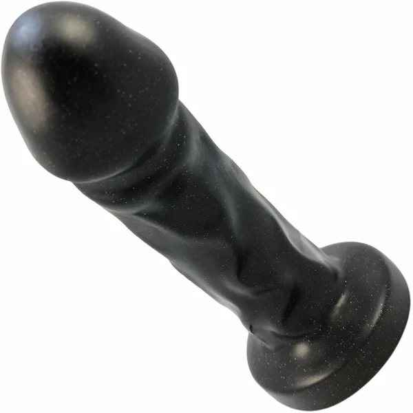 Splendid Dual-Density Silicone Dildo By Uberrime - Medium, Luster Black