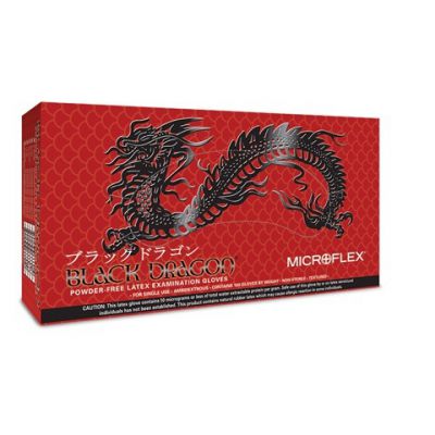 Black Latex Gloves x100 Medium