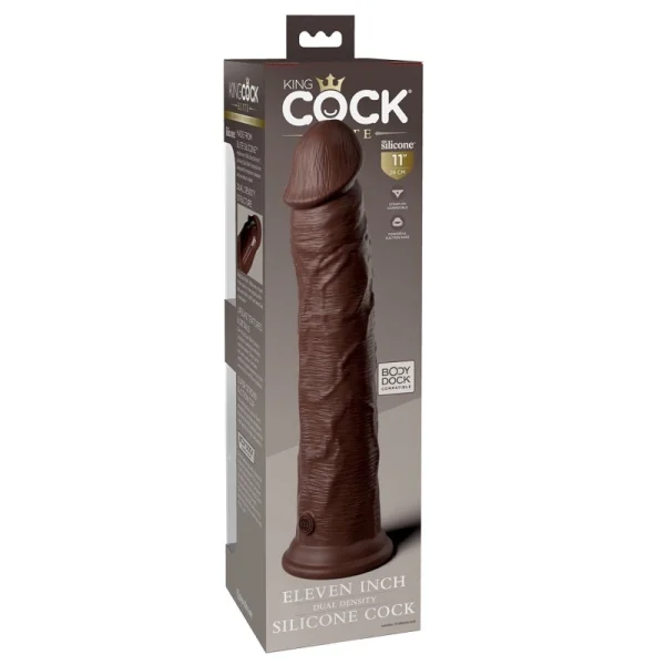 King Cock Elite 11 Inch Dual Density Cock Flesh Brown