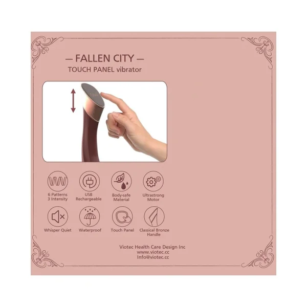 Fallen City Touch Panel G-spot Vibrator In Wine