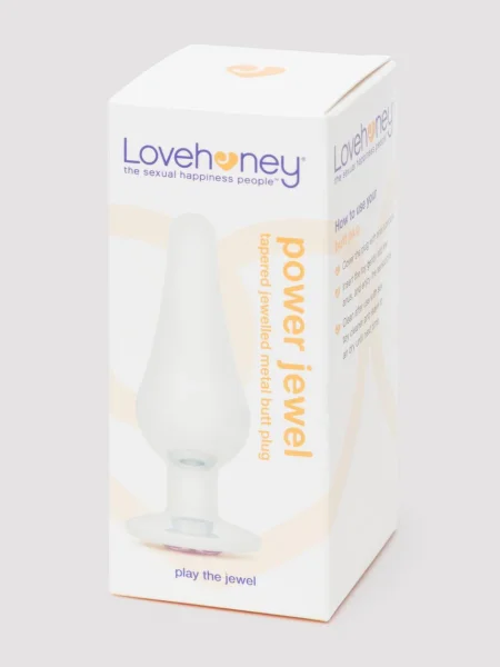 Lovehoney Jeweled Metal Tapered Butt Plug 3 inch