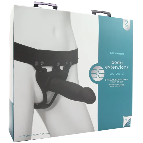 Doc Johnson Body Extensions Be Bold Hollow Strap On System