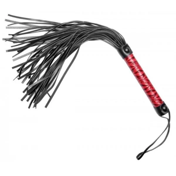 Crimson Tied Embossed Flogger Red