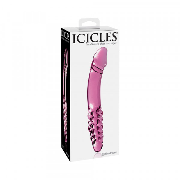Icicles No 57 Glass Double Dildo Pink