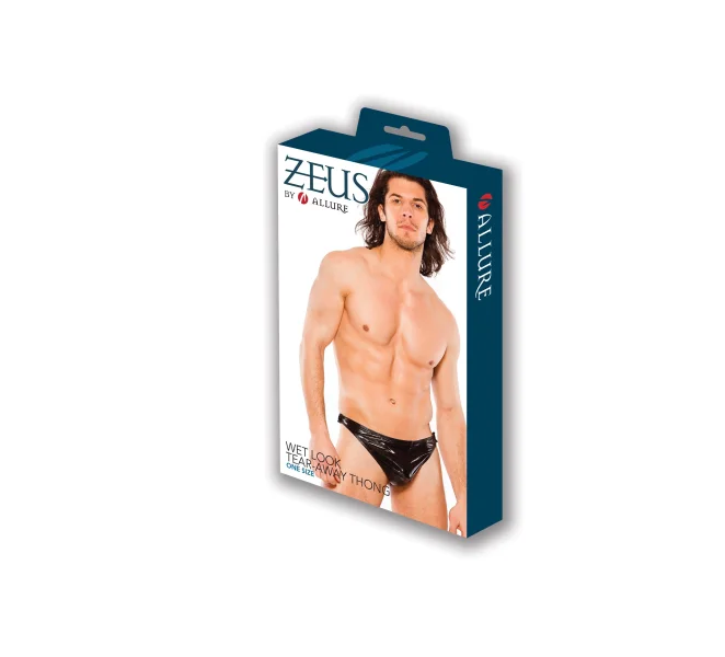 Wet Look Tear Away Thong