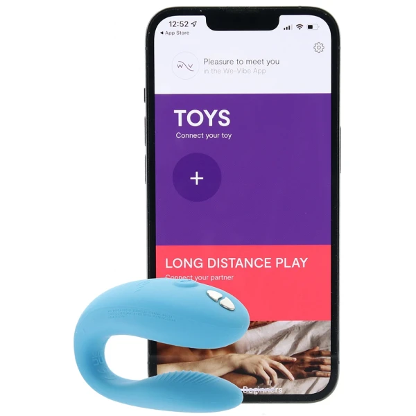 We-Vibe Sync Go App Enabled Waterproof Rechargeable Couples Vibrator - Turquoise