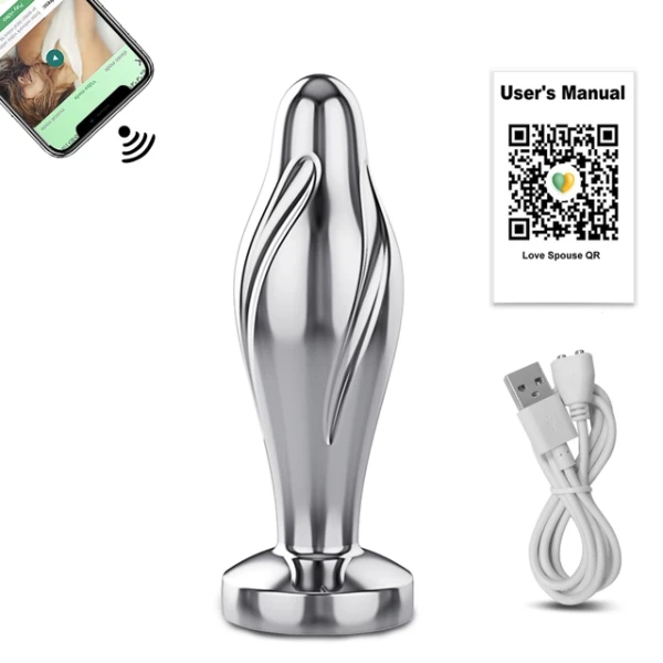 Stainless Steel Swirl Anal Vibrator