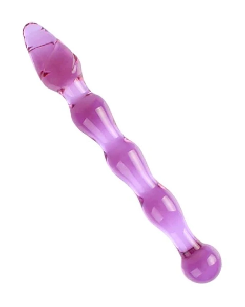 Lucent Rippled Glass Wand