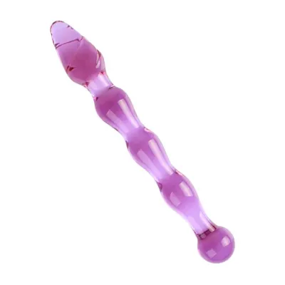 Lucent Rippled Glass Wand