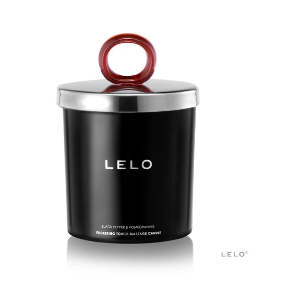 Lelo Black Pepper & Pomegranate Massage Candle - White - 150g