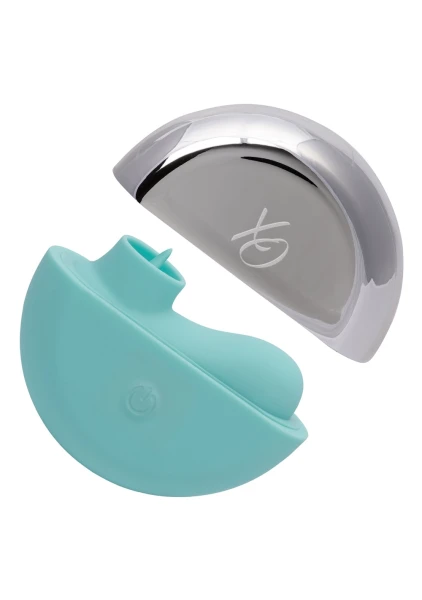 Ovation Rave Rechargeable Silicone Waterproof Flickering Clitoral Vibrator By CalExotics - Blue