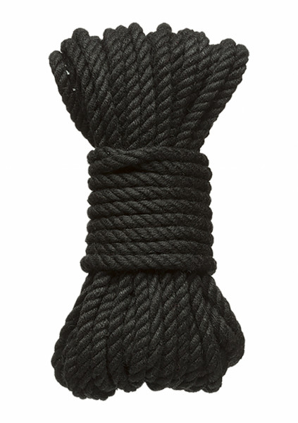 6mm Hemp Bondage Rope - 30 Ft. Black - Hardcore bondage toys