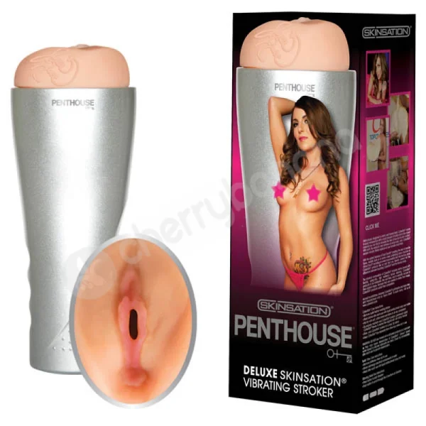 Penthouse Deluxe Vibrating Cyberskin Stroker - Jenna Rose